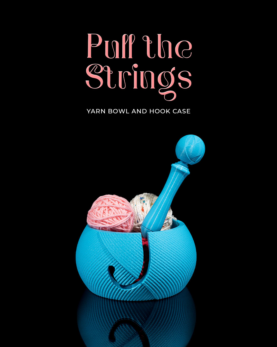 Pull the Strings Yarn Bowl and Hook Case